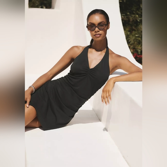 Anthropologie Dresses & Skirts - Anthropologie The Ariana Halter Mini Dress Black